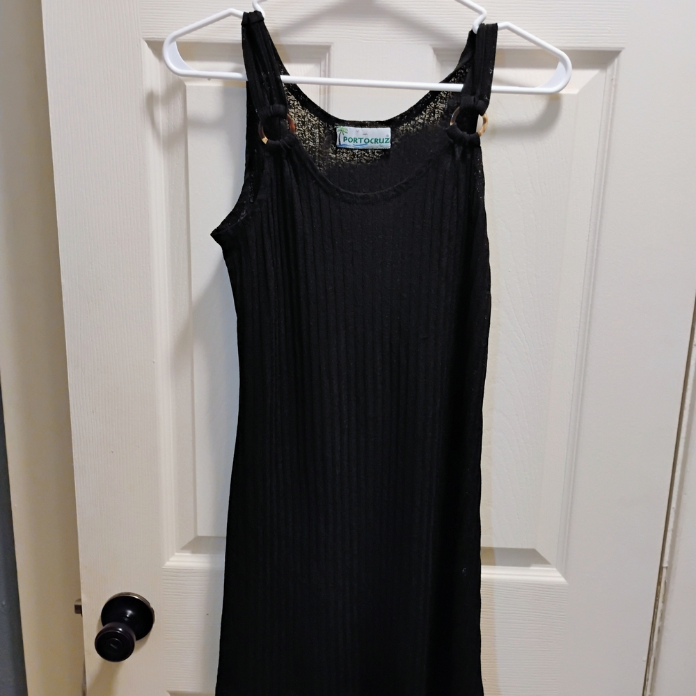 Black Swimsuit Coverup Dress